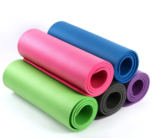 

Manufacturer Non-toxic Eco Friendly Anti Tear Extra Thick High Density NBR Foam Yoga Mat, Blue, purple, pink, green, grey or customized