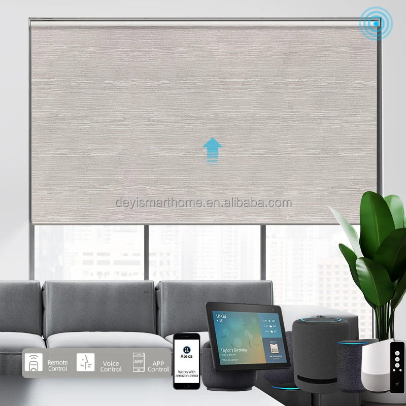 

Deyi Google Alexa Uk Blind Motor Wifi Motorized Roller Shades For Patios Smart Blinds, Customized color