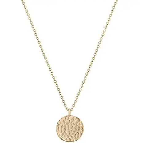 

Moon Necklace Hammer Coin Pendant Exquisite Chain Minimalist Round Necklace for Women