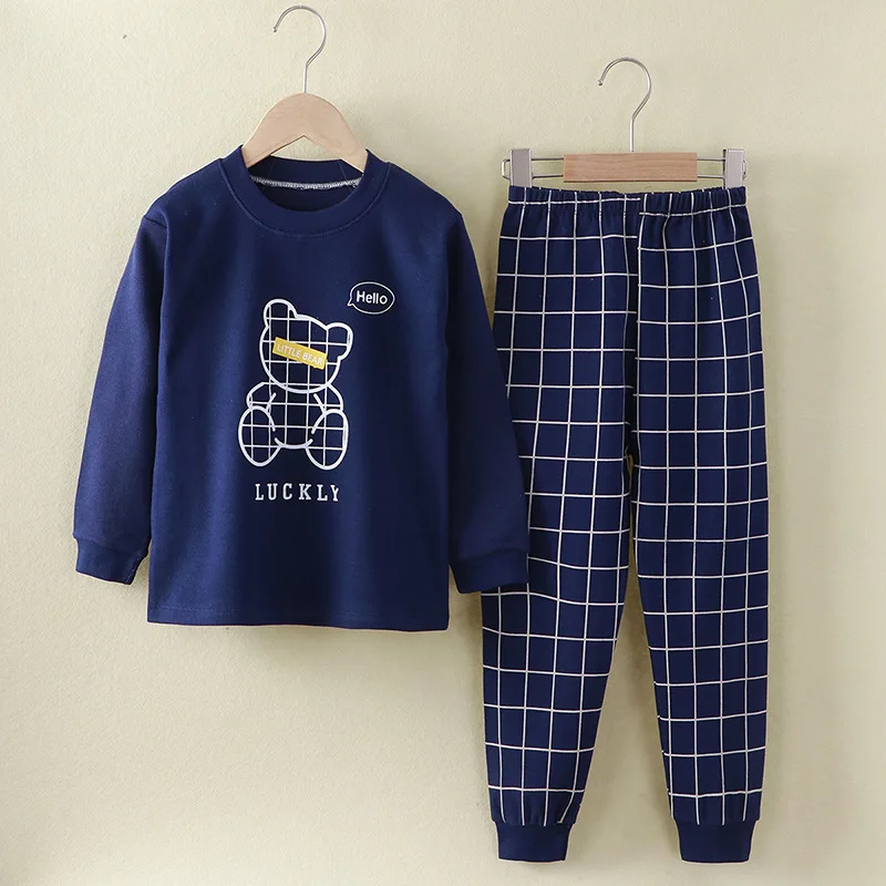 

High quality new style children's suit cotton pajamas for boys and girls wholesale