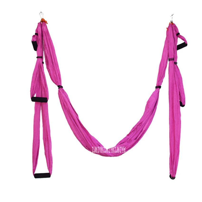 

009 6 Handles Hammock Parachute Fabric Yoga Inversion Trapeze Anti-Gravity Handstand Rope Nylon Hanging Belt