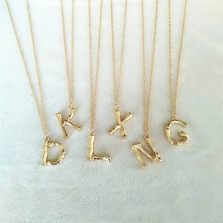 

Personalized Name Initial Letters Gold Filled Pendant Alphabet Necklace, Picture