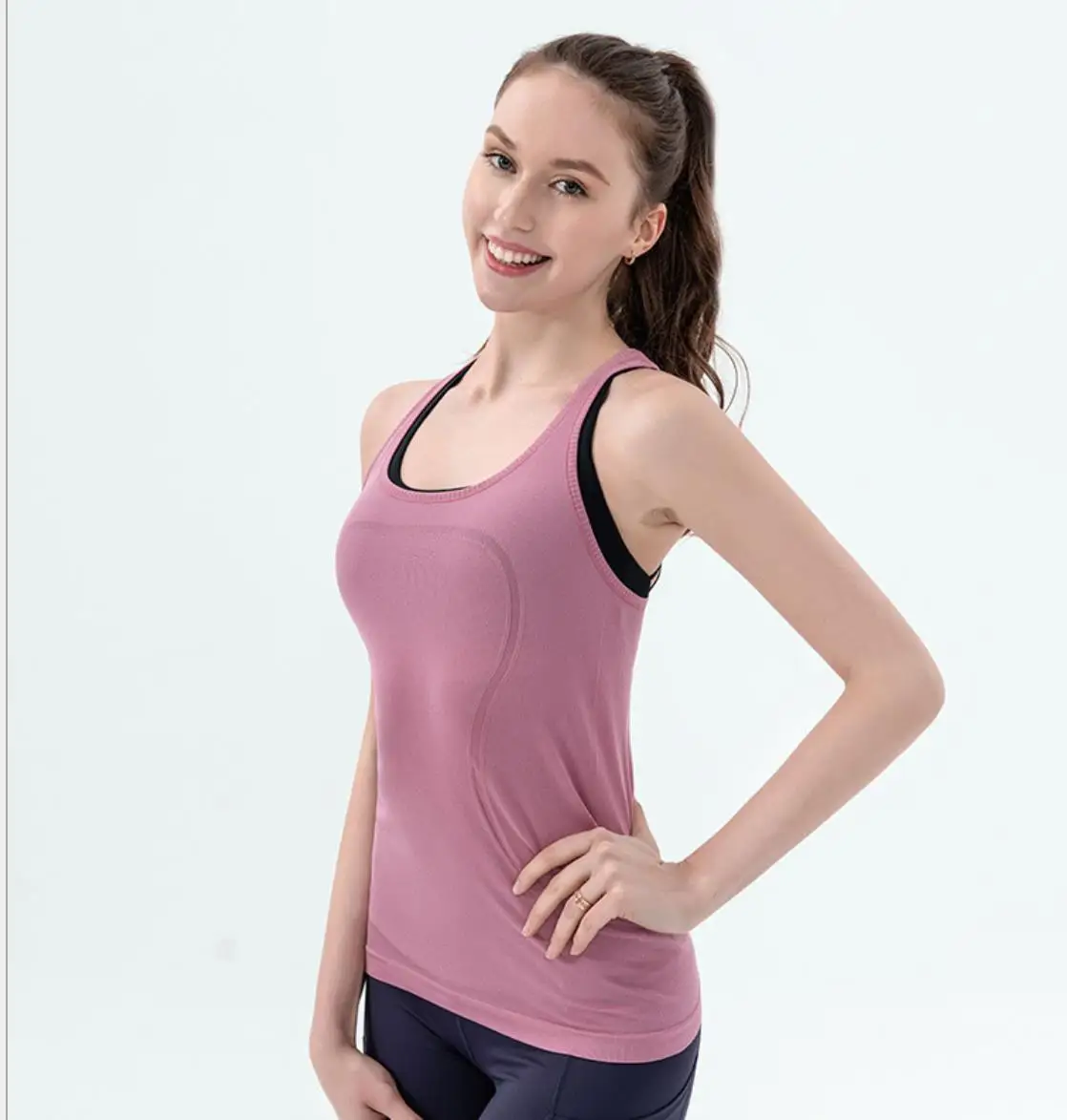 

lu Swiftly Tech Women's Sports Yoga Vest Top Stretch Moisture Wicking Fitness Gym Run Tank Running Seamless I-Vest, Customized colors