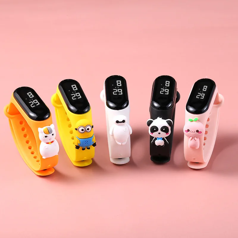 

2021 best gifts sport animal shape cartoons charm watch retro wrap bracelet types waterproof white led bracelet watch