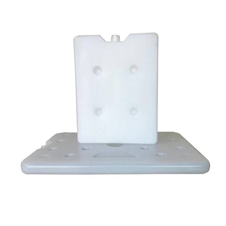 

800g  plastic material refillable ice pack cooler, White, blue