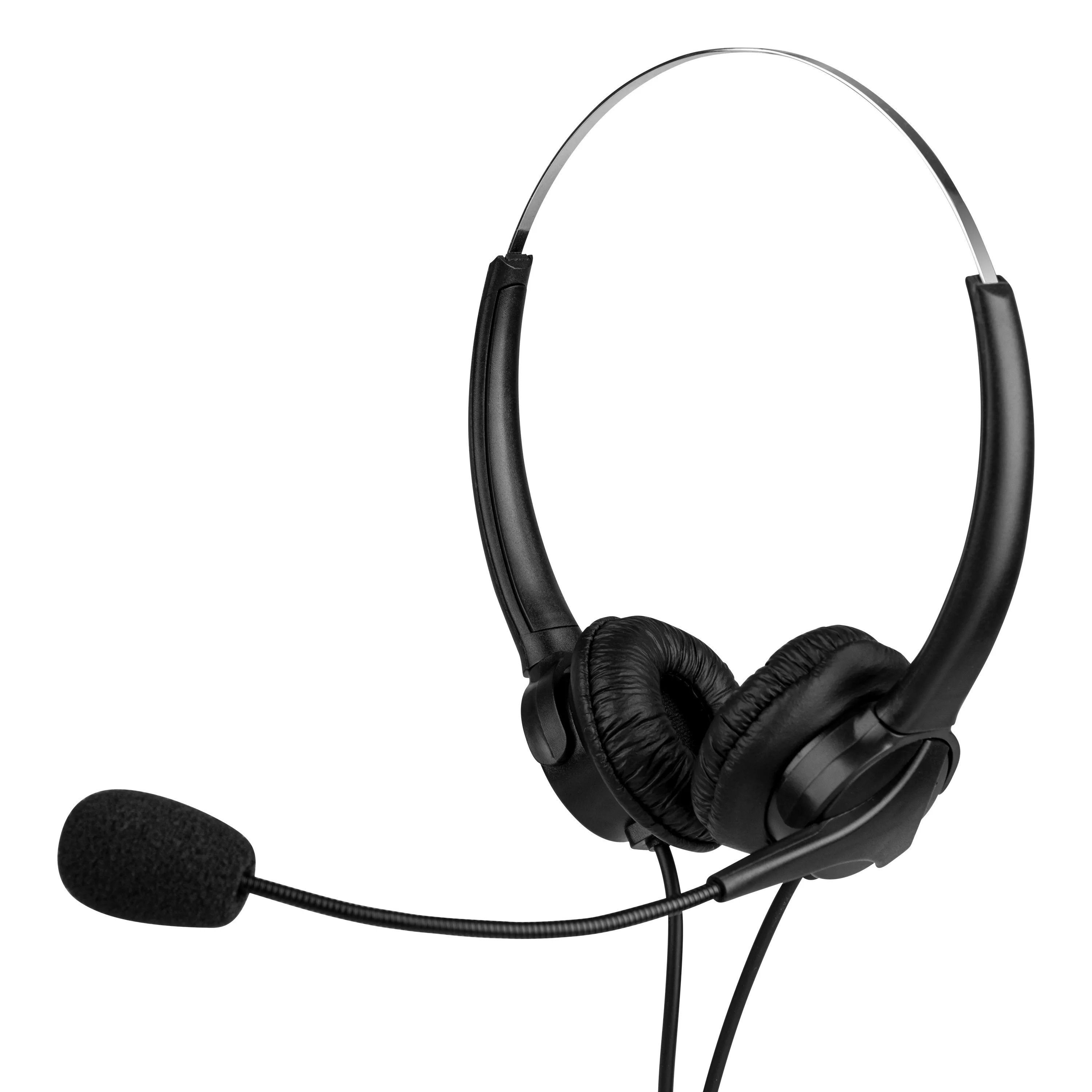 

Noise Cancelling USB headset Call Center Telephone Headset with Mic, Black