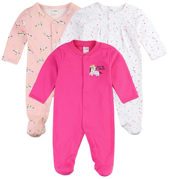 

newborn baby clothes baby summer full baby pajamas clothing with feet