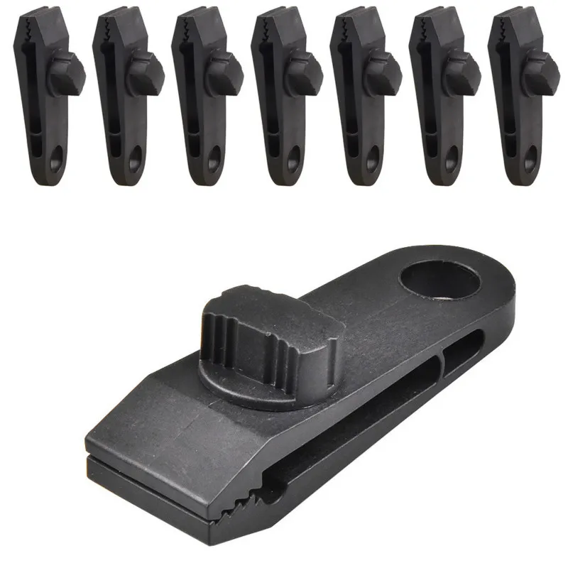 

Tent Clip Tarp Clips Clamp Awning Set Car Boat Cover Tent Tie Down Urgent Snap Fixed Plastic Clip For Outdoor Tent, Black