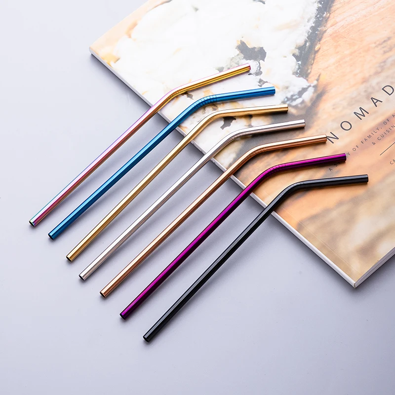 

Wholesale Factory Certification 304 stainless steel straws, Silver/gold/black/rose gold