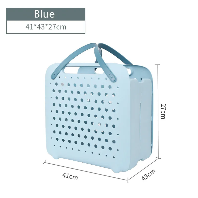 

Haixin amazon top sale modern collapsable laundry basket storage folding for baby with handles, Green, blue, white