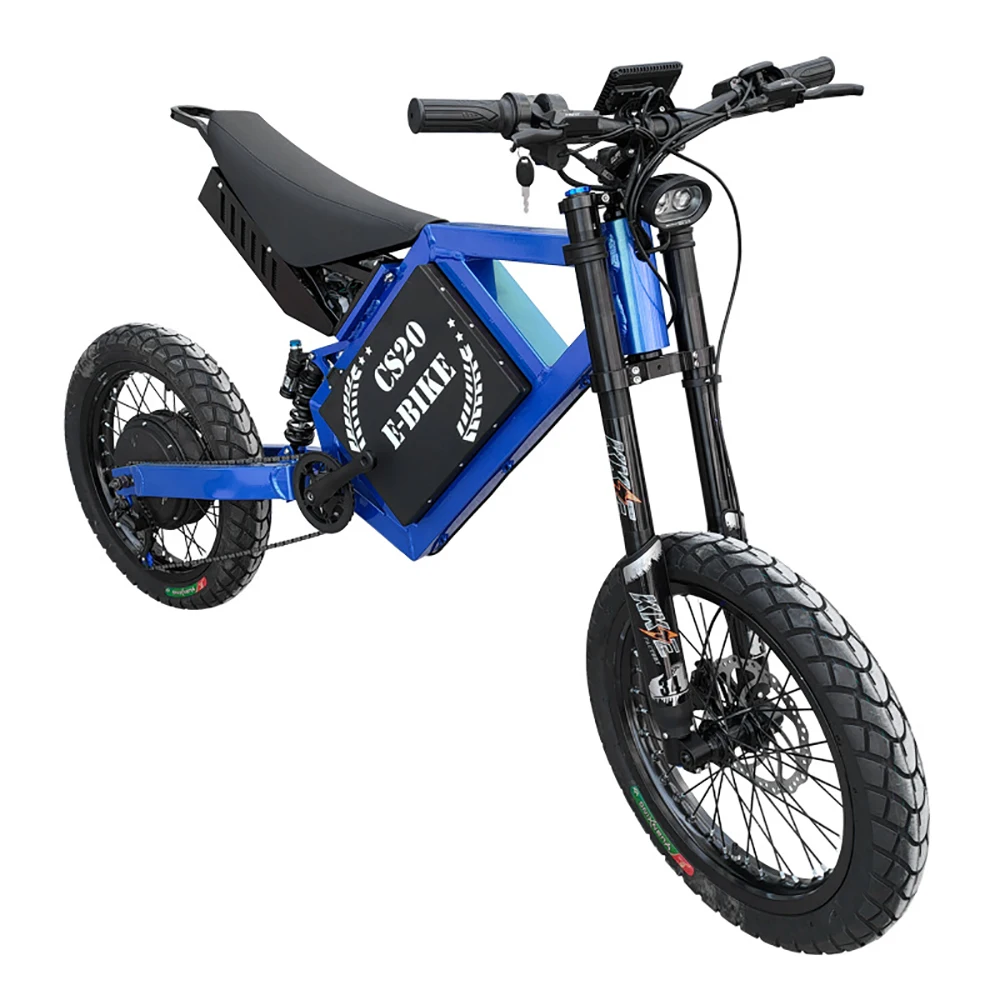 

Hot Sale Powerful 5000w Motor 72v 50ah Lithium Battery 80Km/h High Speed Ebike Off-Road Full Suspension Electric Motorcycle, As picture show
