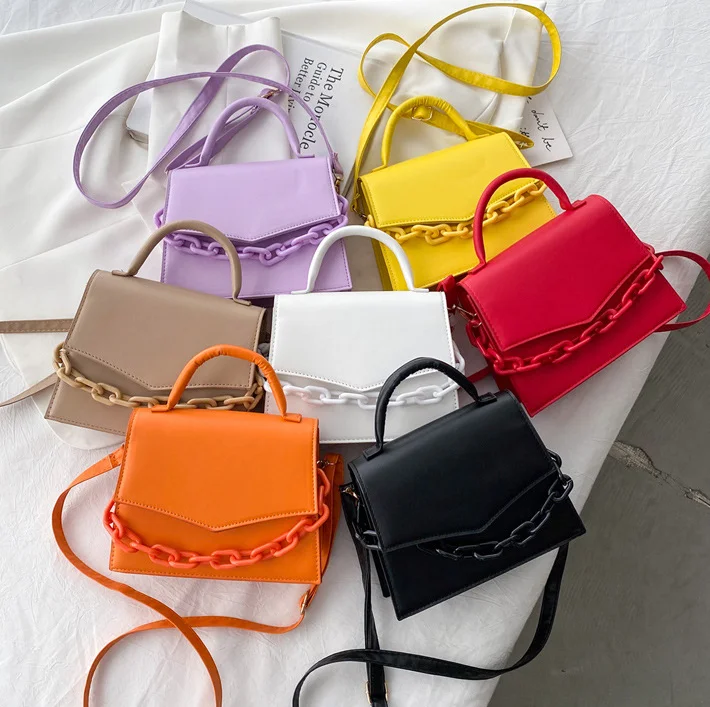 

New simple one shoulder women's bag personalized creative handbag, solid color fashion messenger bag