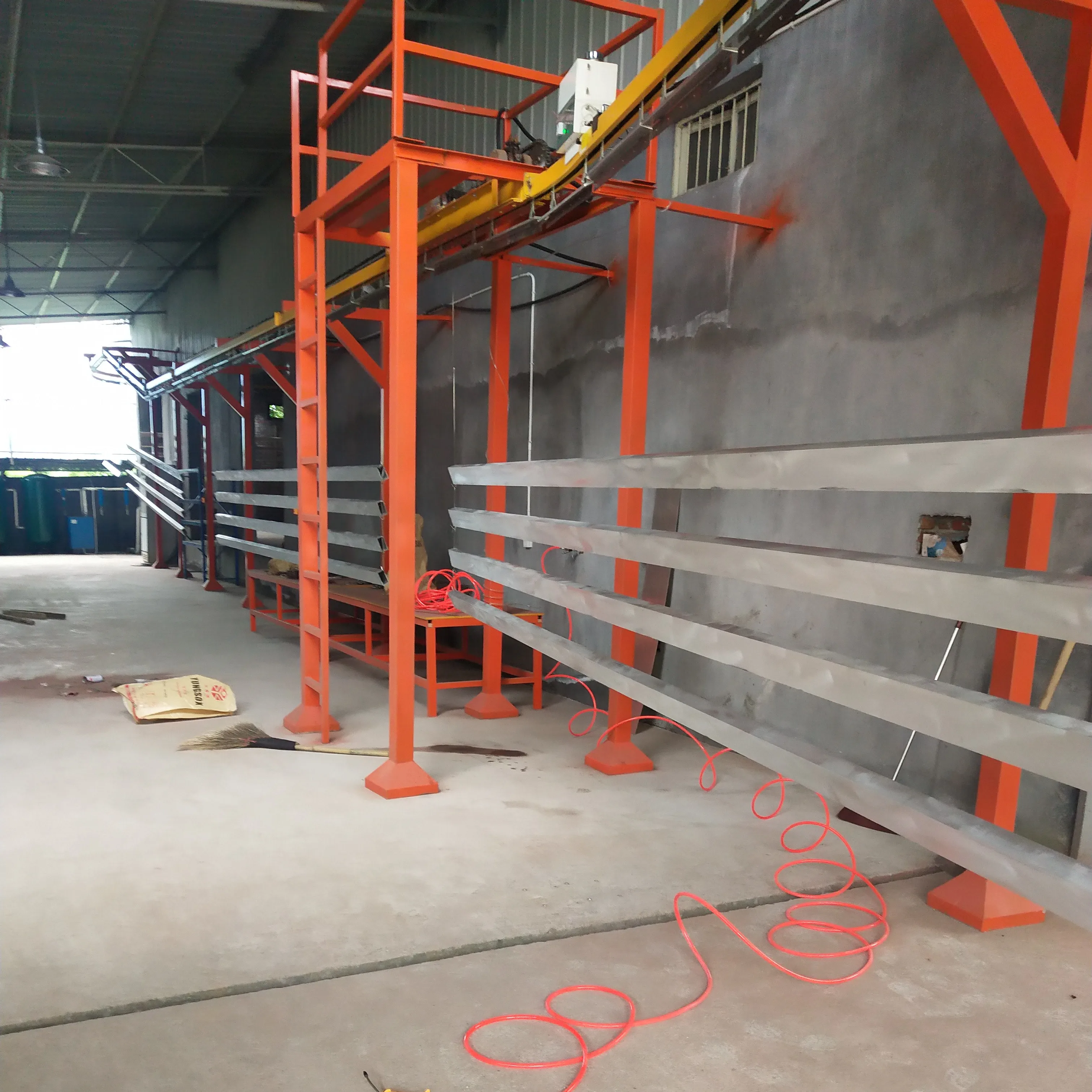 
Production line for bridge powder powder spray painting equipment 