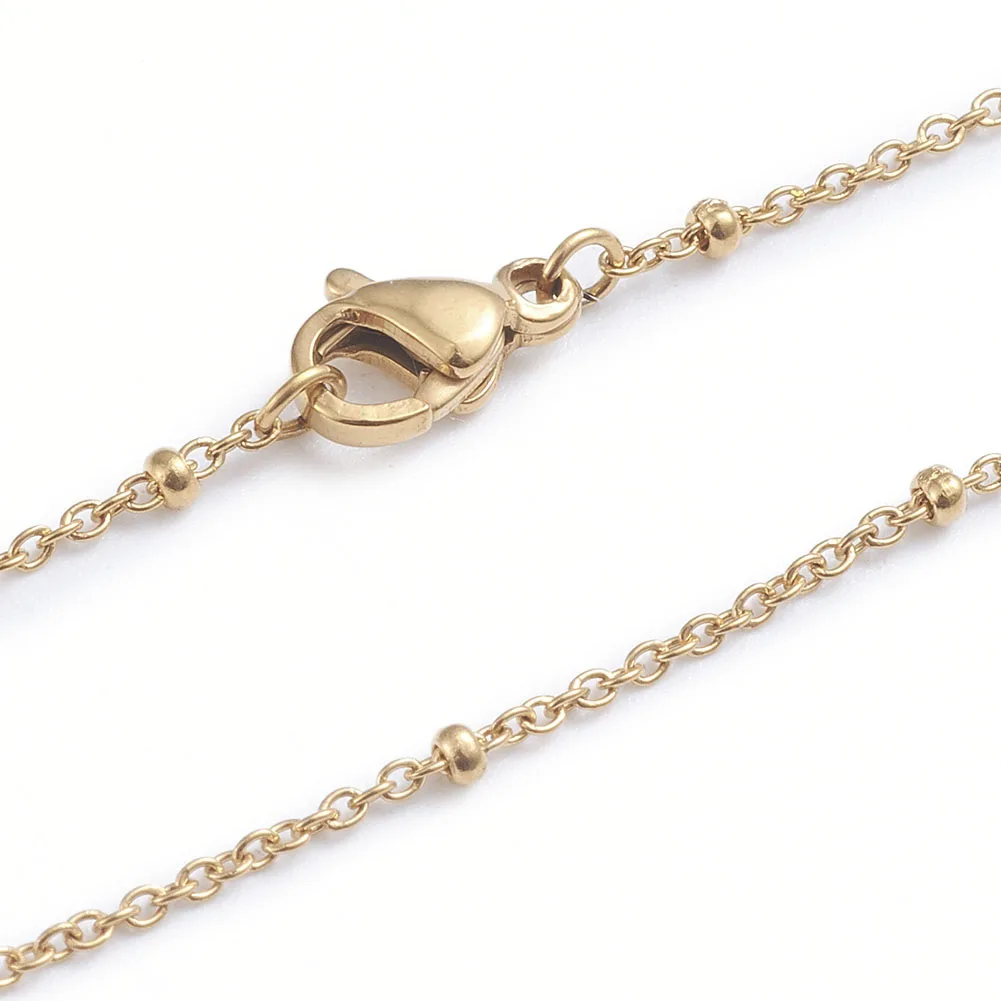 

Pandahall 304 Stainless Steel Golden Satellite Chain Necklace