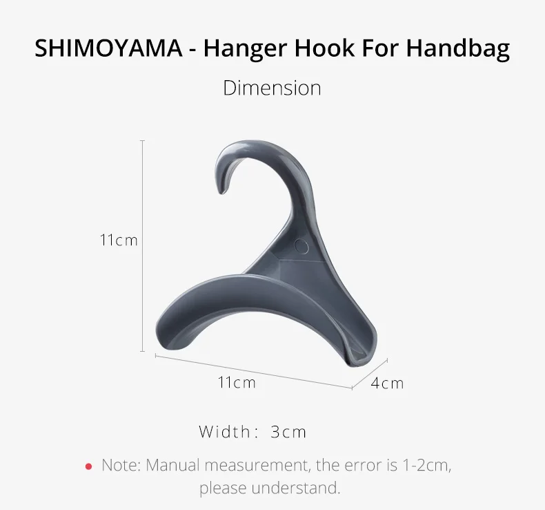 Shimoyama Newest Patented Bag Holder Hook Hanger In Gray And White