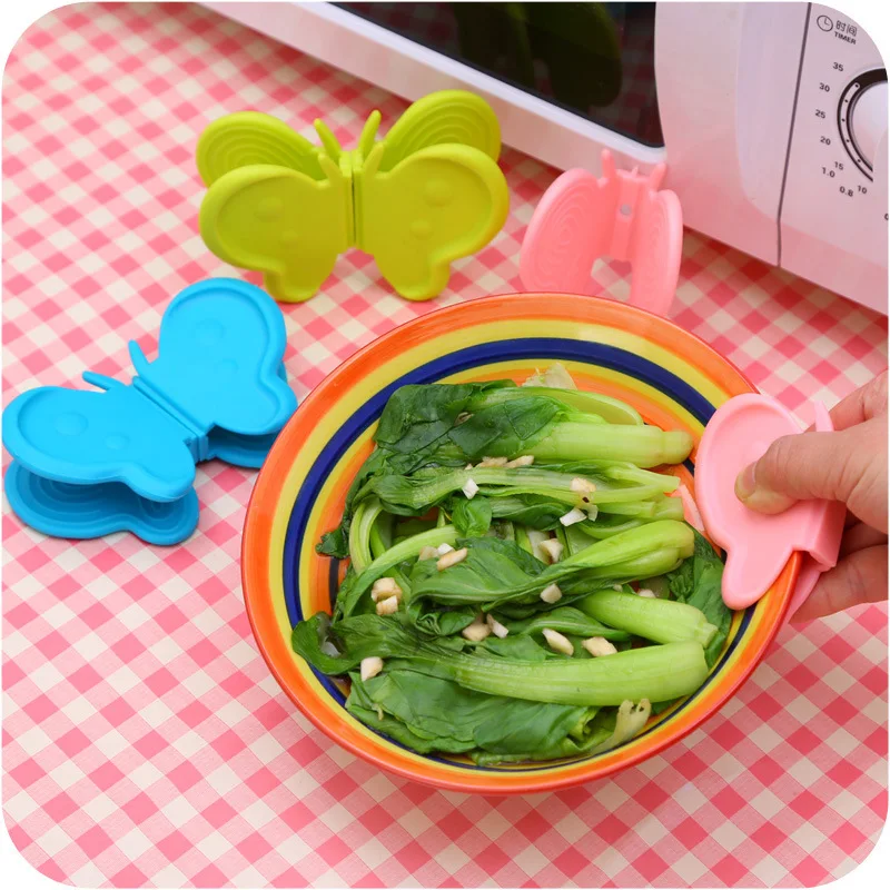 

Butterfly Kitchen Anti-scald Heat Insulation Clip Gloves Tray Clip Microwave Hand Guard Bowl Clip, As show