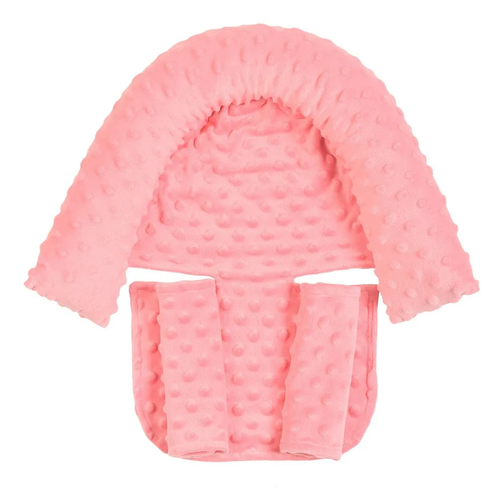 

Minky Baby Safety Seat Headrest Pillow Seat Belt Protective Cover For Infant Carrier, 9 color