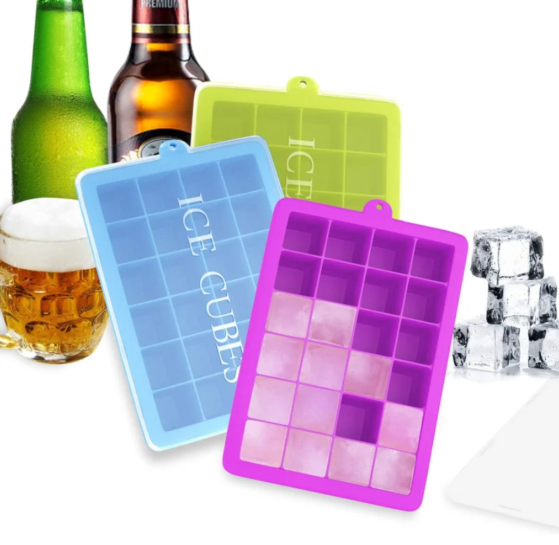 

Small Cube 24 Cavity Ice Tray Silicon Bar Wiskey Ice Tray Mold Chocolate Molds Ice Cream Silicone Mold, 6 colors