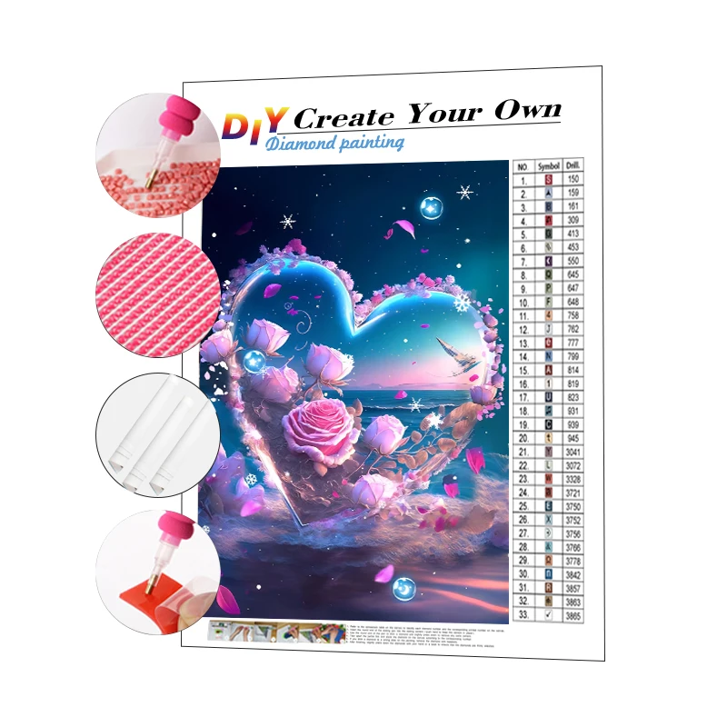 

5d Diy Diamond Painting Kit for Adults Romantic Love Diamond Art Gifts Popular High Quality Factory Direct Wholesale