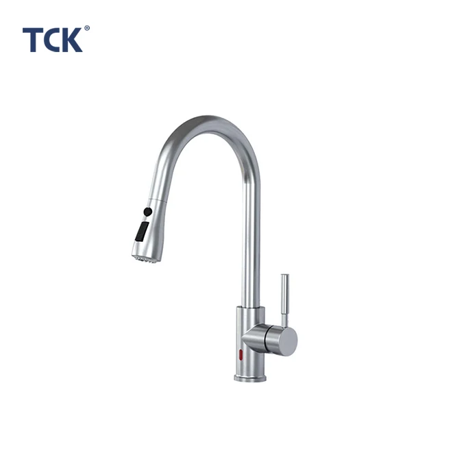 Contemporary style pull out kitchen faucet for sink with flexible hose