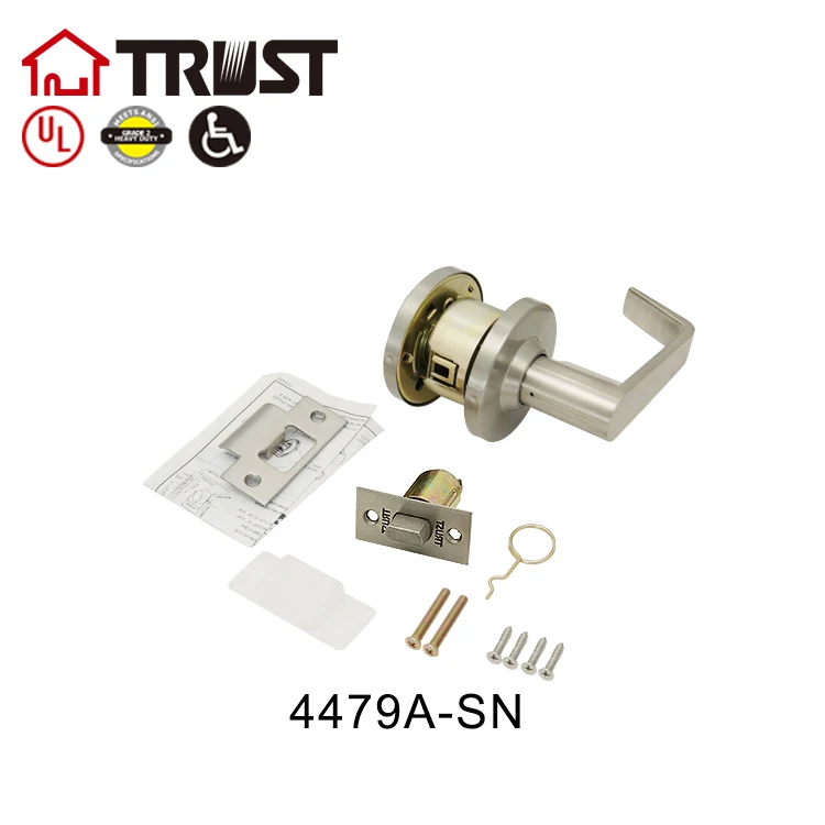 TRUST 4479-A-SN Exit Function Heavy Duty Commercial Industrial Lever Door Lock Passage Function Lockset