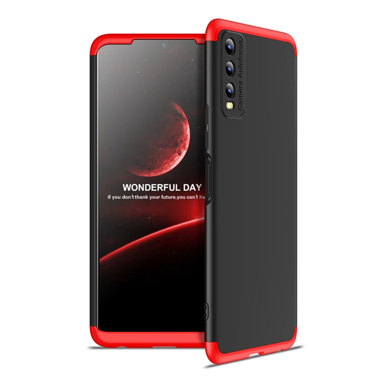 

Original GKK 3 in 1 PC Phone Case Shockproof Back Cover Cases for VIVO Y51 V20 V20SE Y20, Red-black,black,blue-black,silver-black,rose gold, full-blue,full red