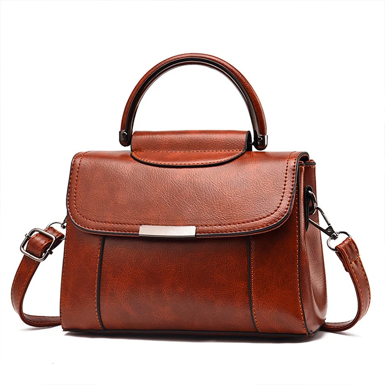 

CB569 Retro portable simple one-shoulder messenger tote bag casual luxury women handbags 2022 leather custom