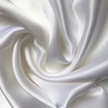 White Undyed Silk Fabric 19mm Silk Charmeuse Silk Stretch Satin Fabric ...