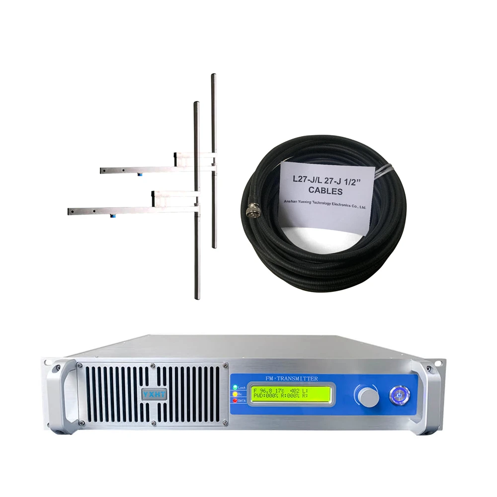 

YXHT 2KW FM Transmitter + 4-Bay Antenna + 30 Meters Cables with Connector Total 3 Broadcast Equipments with Free Shipping