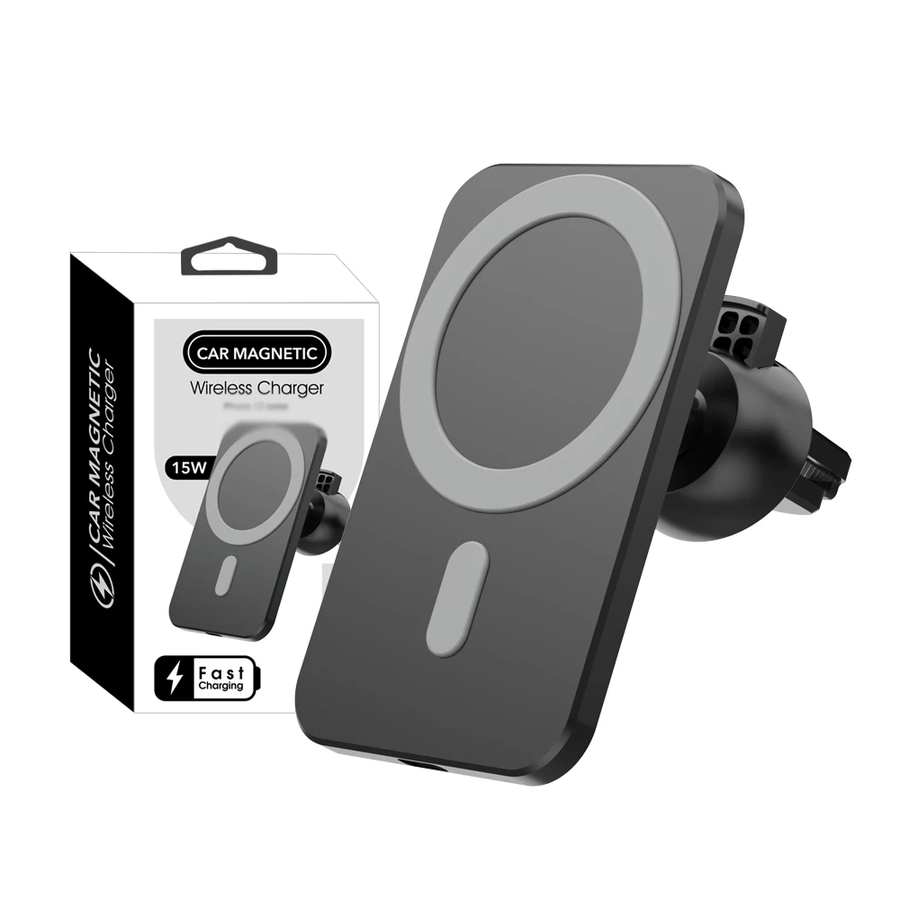 

15w Mobile Phone Automatic Fast Charging Car Mount Holder Phone Car Wireless Charger for iPhone Magnetic Wireless Car Charger, White/orange /black/green