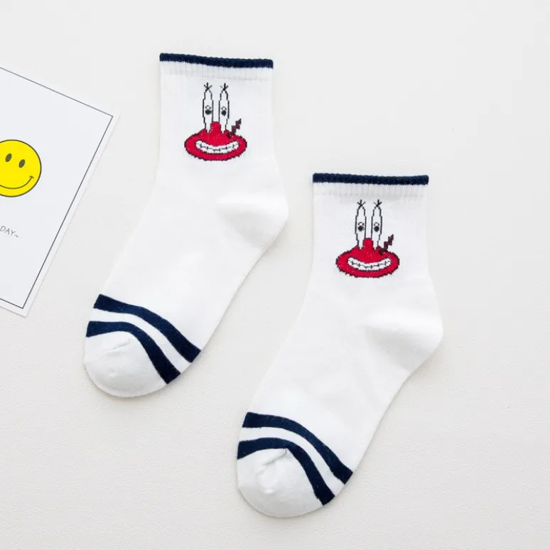 
Fashion Cartoon Character Short Socks Girls Harajuku Cute Pattern Ankle Socks Funny Socks Women 