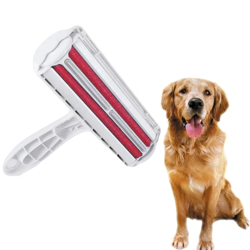 

Pet Hair Remover Roller hair Dog fur removal device with Self-Cleaning Base Efficient Animal Hair Grooming Tool, Red,sky blue