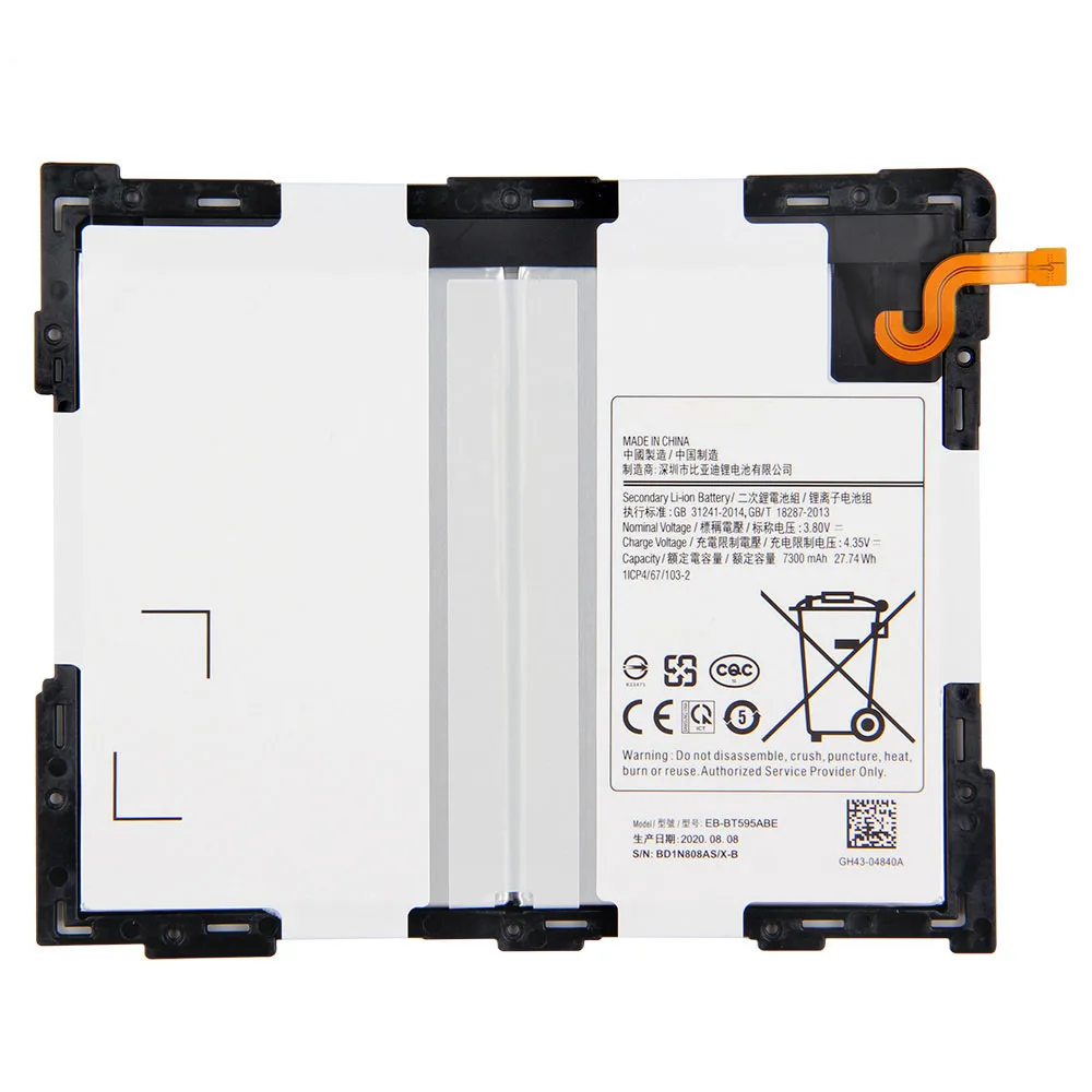 

EB-BT550ABE EB-BT585ABE EB-BT595ABE TabletA A2 Battery For Samsung 9.7 SM-T550 T555 P555 T550X P550C T580 SM-T585C SM-T590 T595