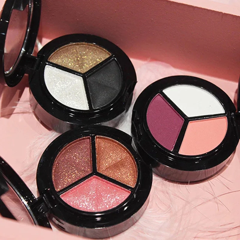 

New arrival 3 Colors Smoky Shimmer Eyeshadow Palette Professional Natural Matte Eye Shadow Cosmetics Tool