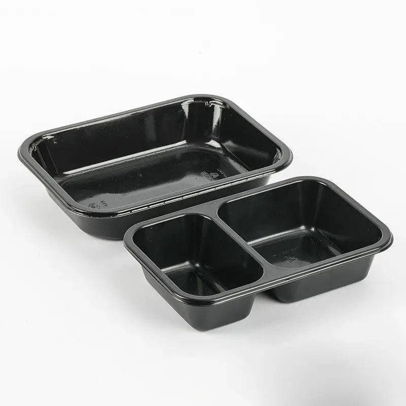 

Customized Black White Various Size and Shape Disposable Plastic CPET Food Tray, Black,customized color