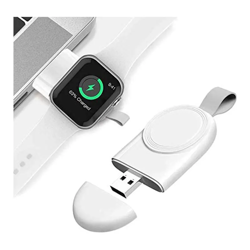 

Wholesale Qi Keychain Cargador Magnetic Usb Portable Wireless Smart Watch Chargers for Watch 7 6 5 4 3 2 1 SE