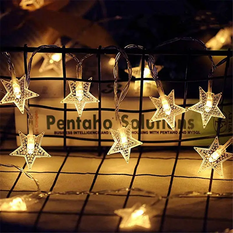 Twinkle Star String Fairy Lights Battery Operated LED Christmas Garland Xmas Decoration lights for Home New Year