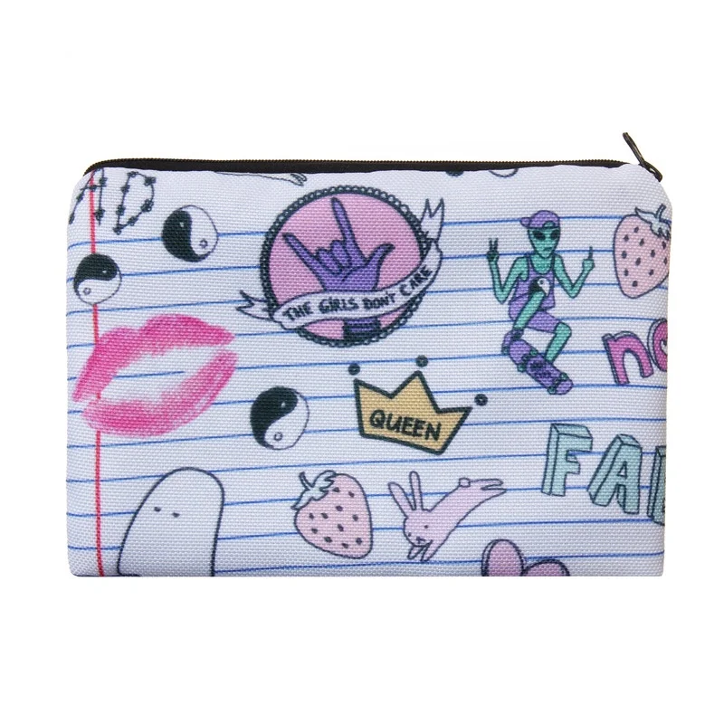 

Latest style popular fashionable storage printing portable makeup bag small