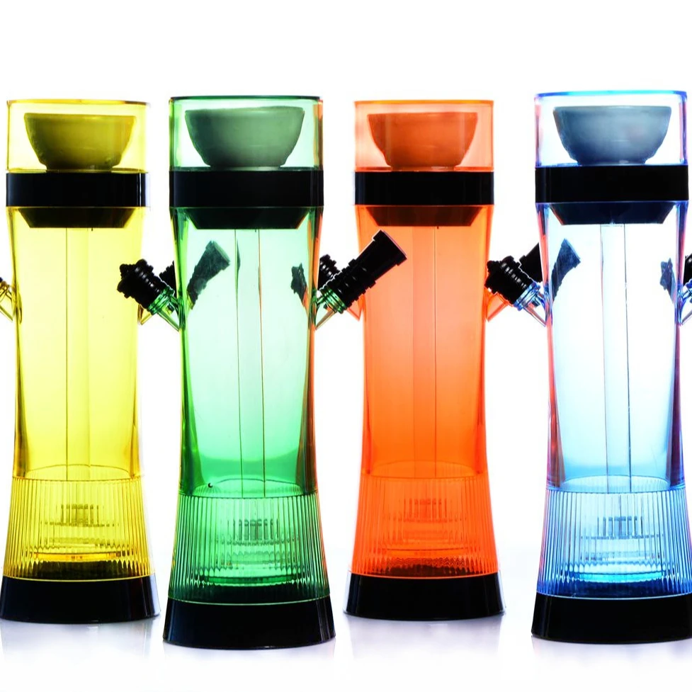 

2020 New Desgin Acrylic Shisha Hookah Cylindrical Cup Acrylic Shisha Hookah Sets, Yellow,green,blue,orange