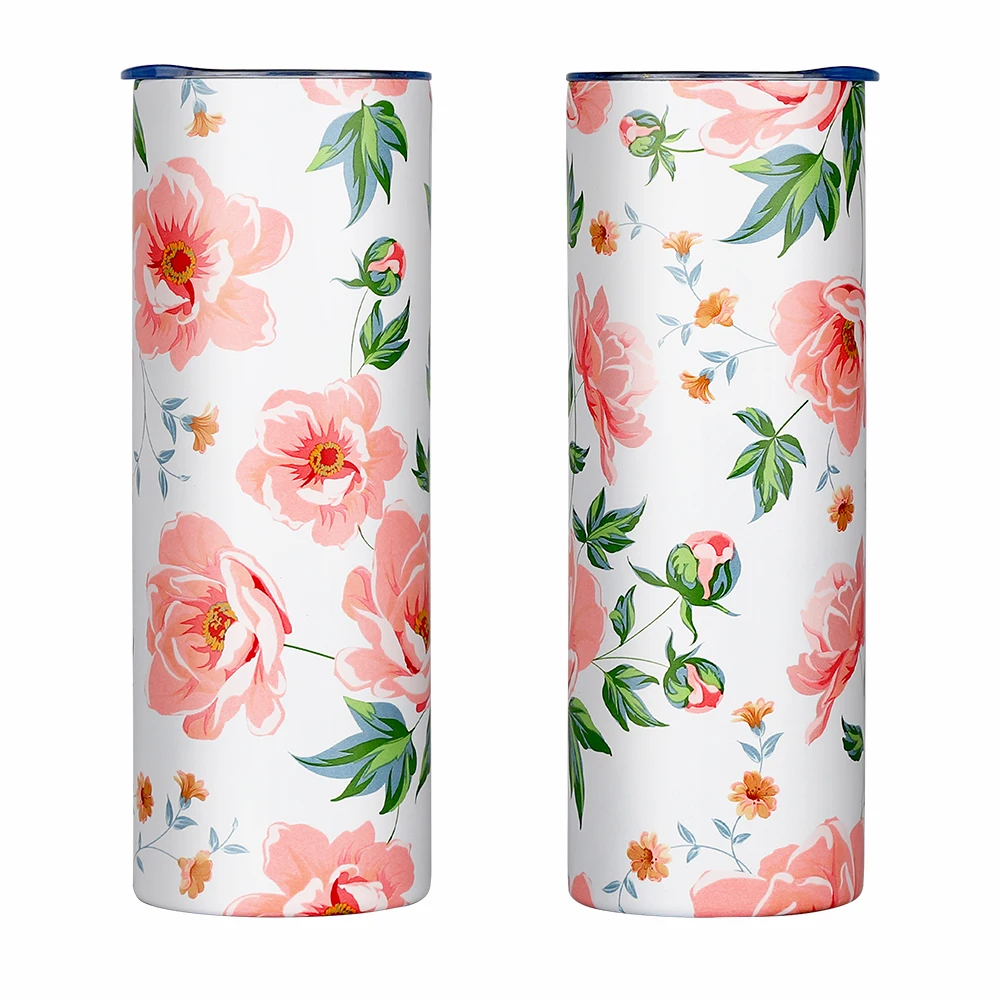 

Popular Custom Design Blanks 20oz White Skinny Straight Double Wall Stainless Steel Insulated Travel Sublimation Tumblers, Customized color