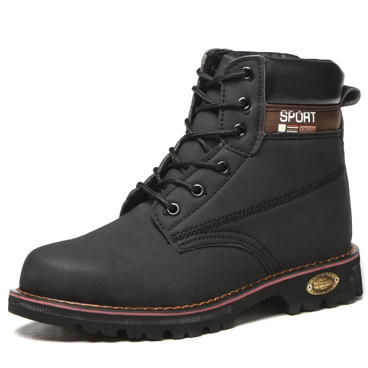 

Hot Selling Safety Shoes Oil Resistant Work Shoes Industrial Safety Boots With Steel Toe Cap, Black