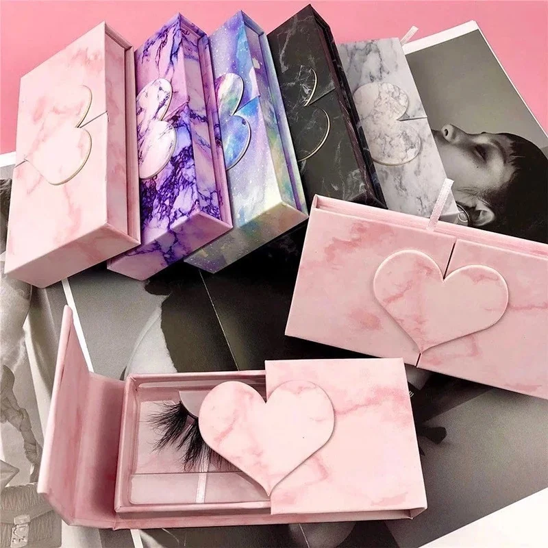 

Custom Packaging Box Lashes5d Wholesale Vendor Bulk Real False Mink Eyelashes