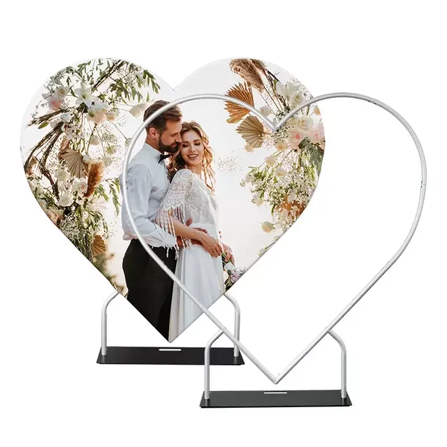 Customized 6.5ft Wedding Valentine's Day Wedding Heart Shaped Arch Backdrop