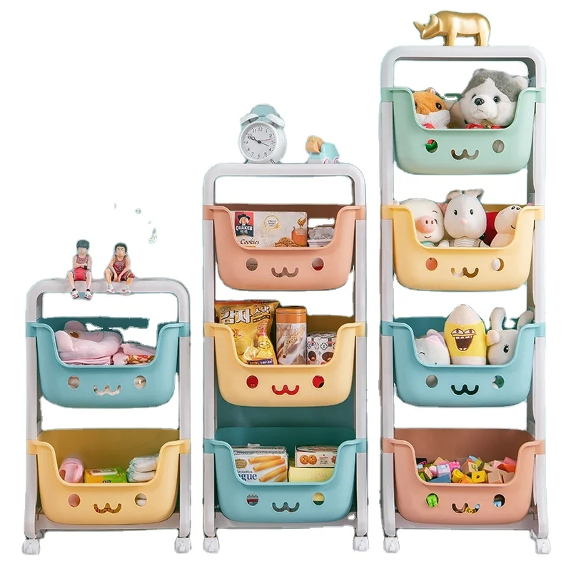 

Shopee Amazon hot sale Children toys storage rack snacks lego books household organizers bedroom living room storage shelf rack