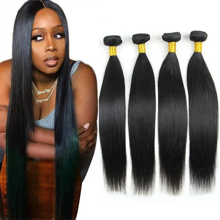 

Indian Virgin Remi Human Cheveux 100 Indien Top Grade Raw Indian Hair Unprocessed Temple Indian Raw Hair With Bundles Closures, Natural black