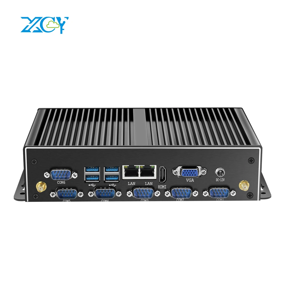 

XCY industrial computer J1900 Quad Core 2 ethernet 6 RS232 embedded pc fanless portable computer