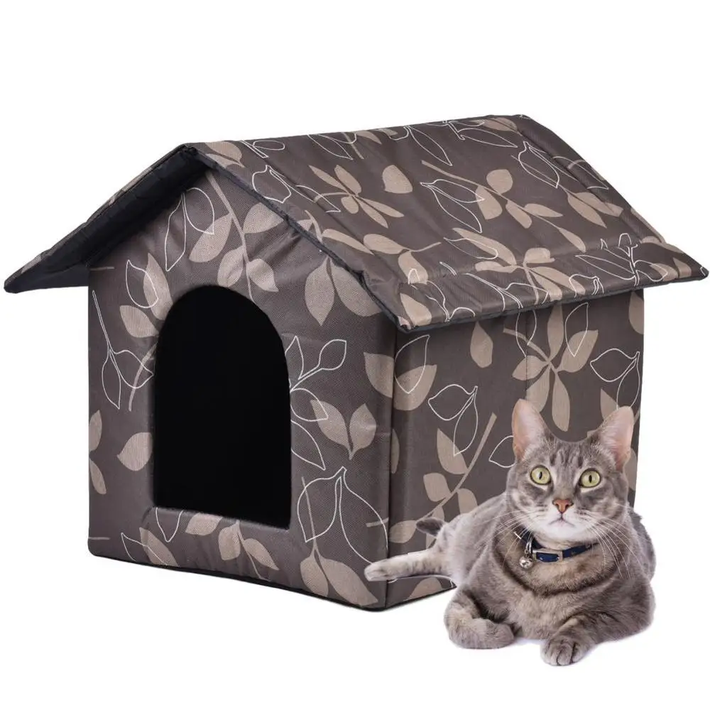 

warm Waterproof Outdoor With Inner Pad Foldable Pet Shelter Portable Pets Cat Dog House Tent