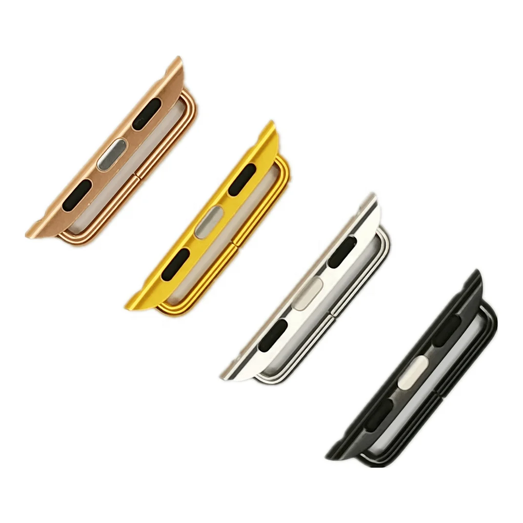 

Suitable for Apple watch connector stainless steel chain Iwatch strap connector Se series 6 5 4 3 2 1 adapter, Silver/ black/gold/ rose gold. can be customized in more colors