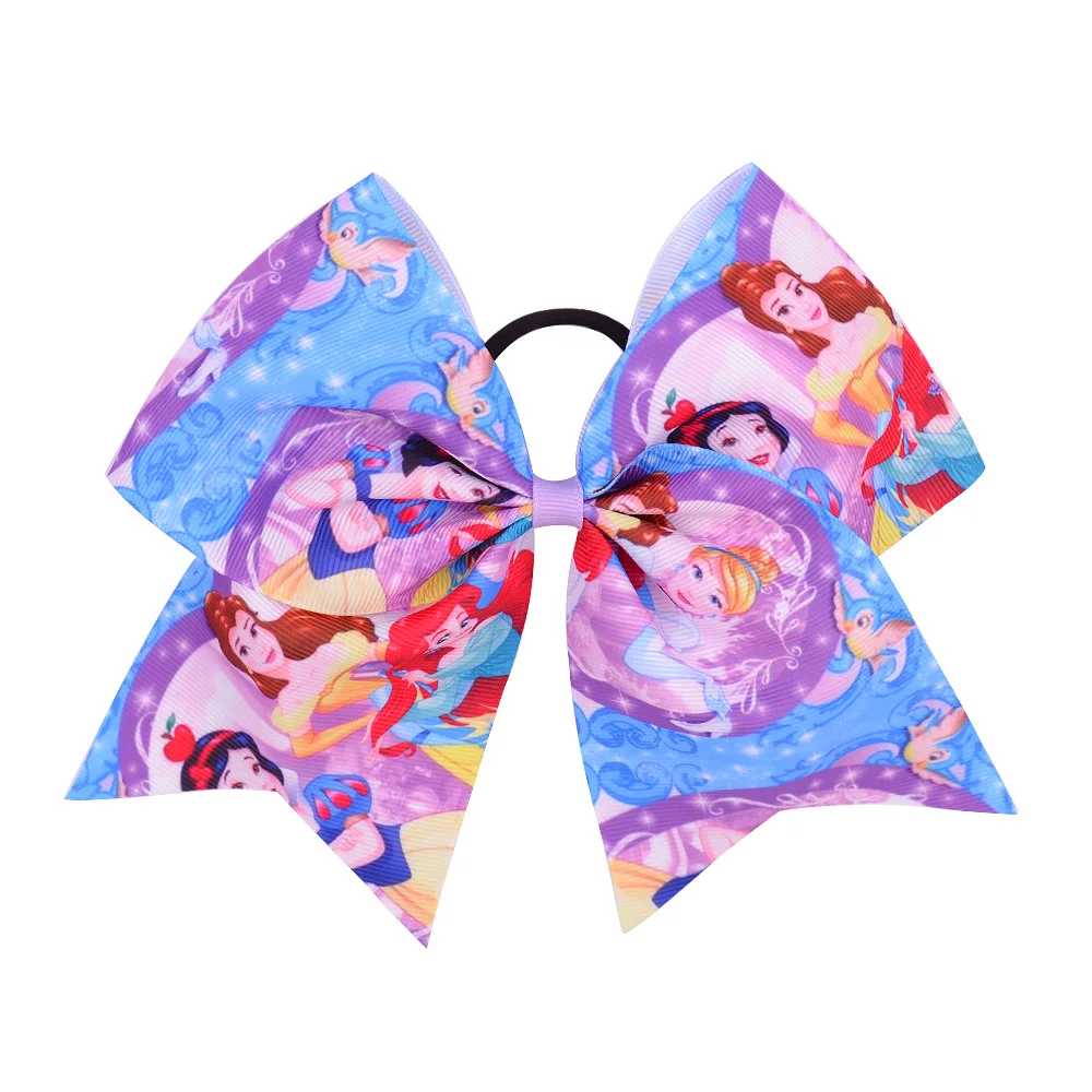 

255 free shipping princess printed wide ribbon cheer leading cheerleader hair bows hair band girls hair rope, Picture