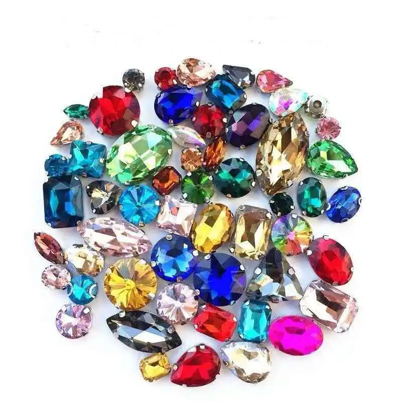 

Acrylic Crystal rhinestones Gems Shoes Decoration Heart-shaped Palm Flower Buckle Accessory For Garden Shoes Croc charm
